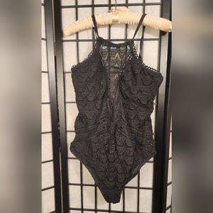 Becca Lace Black one-piece swimsuit 1X